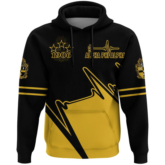 Personalised Heartbeat Alpha Phi Alpha Pullover Hoodie | Getteestore