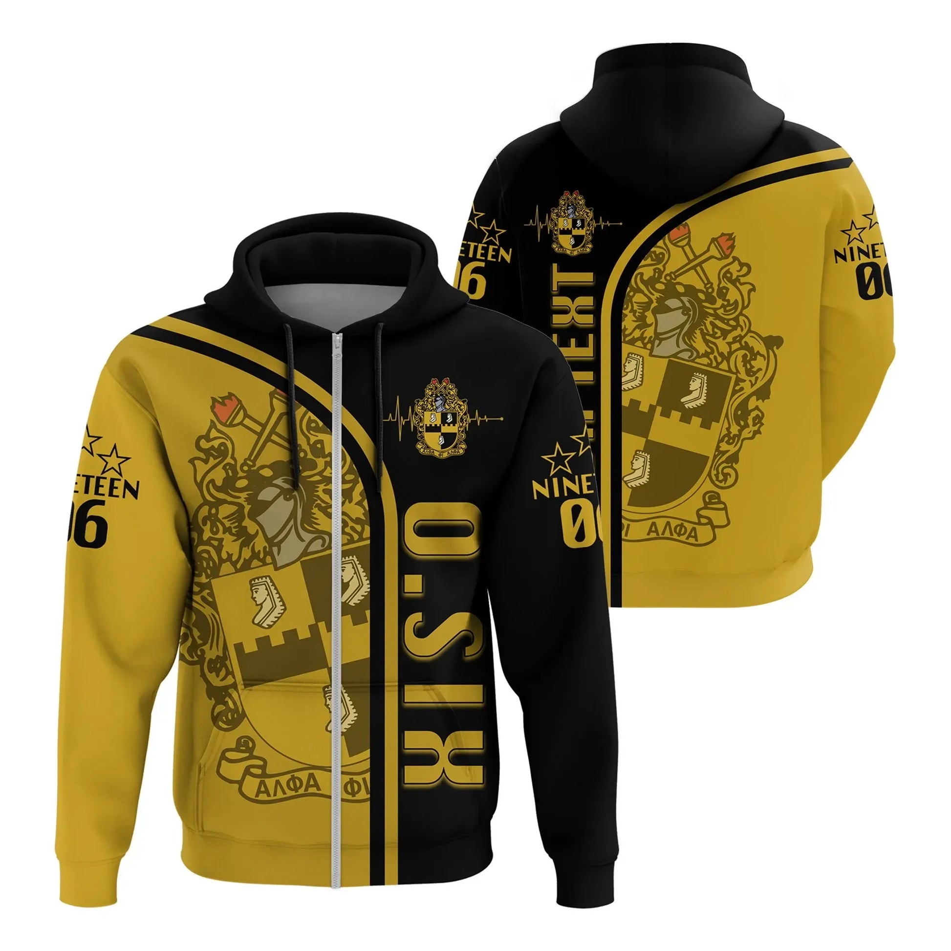 Personalised Alpha Phi Alpha In My Heart Zip Hoodie | Getteestore.com