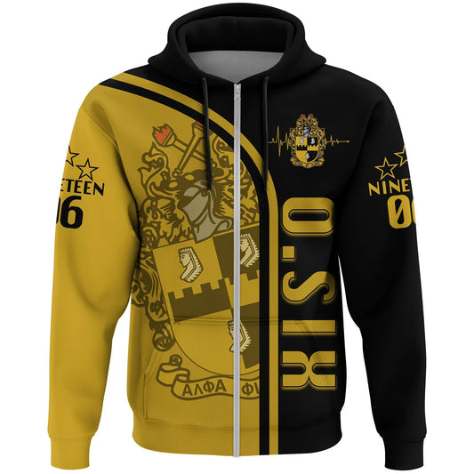 Personalised Alpha Phi Alpha In My Heart Zip Hoodie | Getteestore