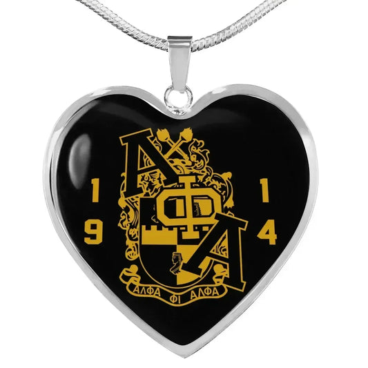 Alpha Phi Alpha Luxury Necklace Heart
