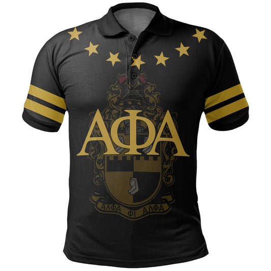 Personalised Stars Alpha Phi Alpha Polo Shirt | Getteestore