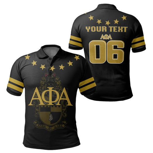 Personalised Stars Alpha Phi Alpha Polo Shirt | Getteestore.com