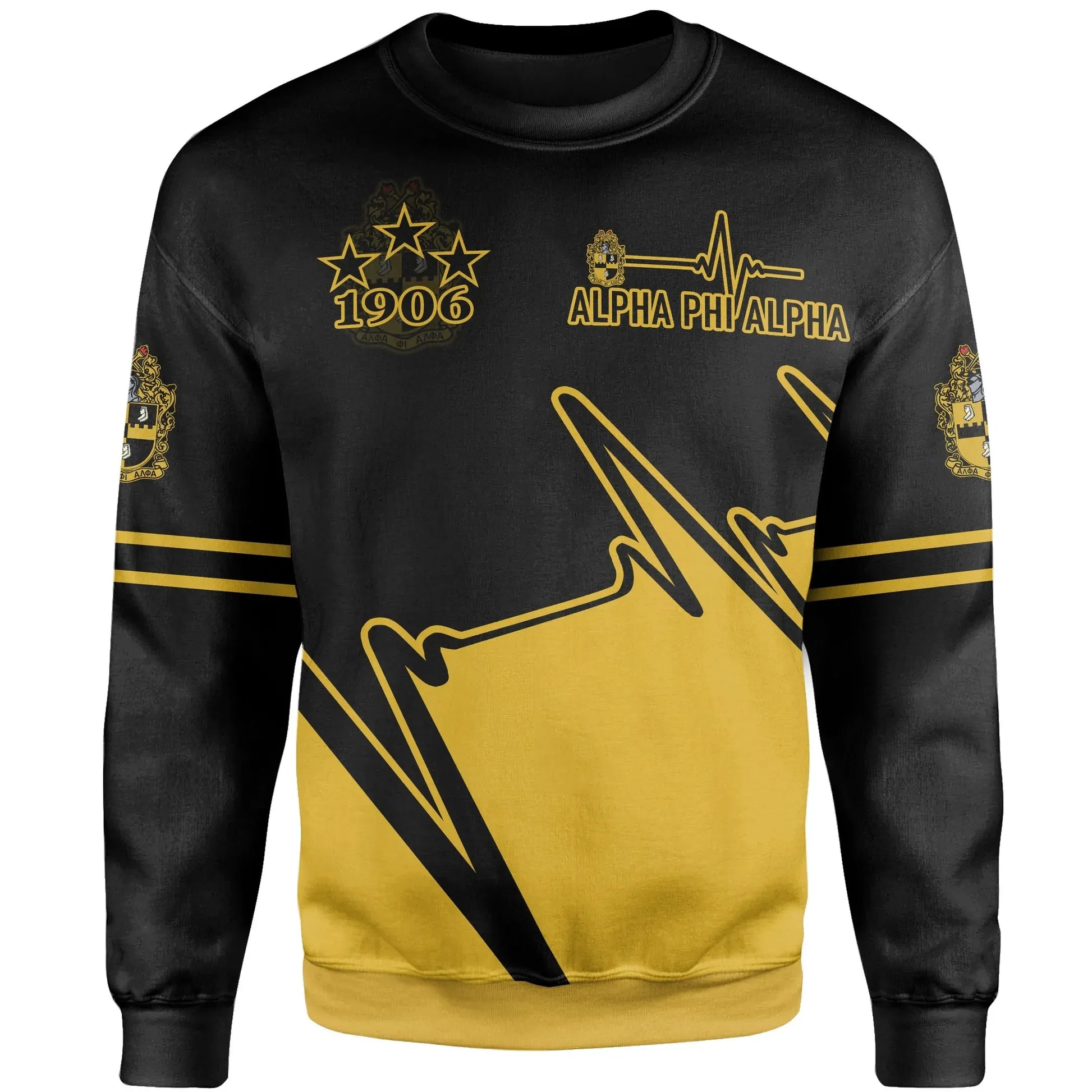 Personalised Heartbeat Alpha Phi Alpha Sweatshirt | Getteestore.com