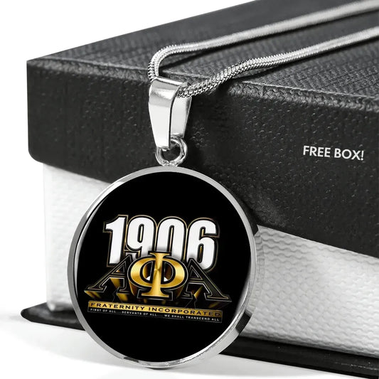 Personalised Alpha Phi Alpha 1906 Luxury Necklace Circle | Africazone.store