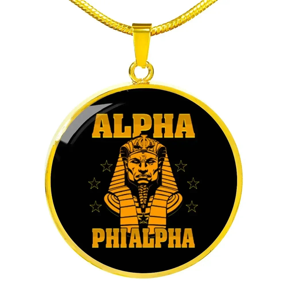 Alpha Phi Alpha Letter Luxury Necklace Circle