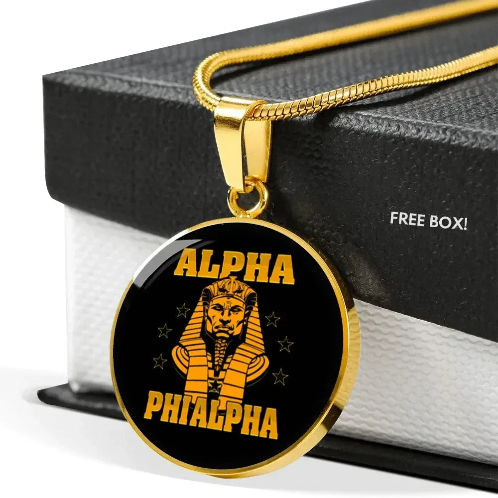 Alpha Phi Alpha Letter Luxury Necklace Circle