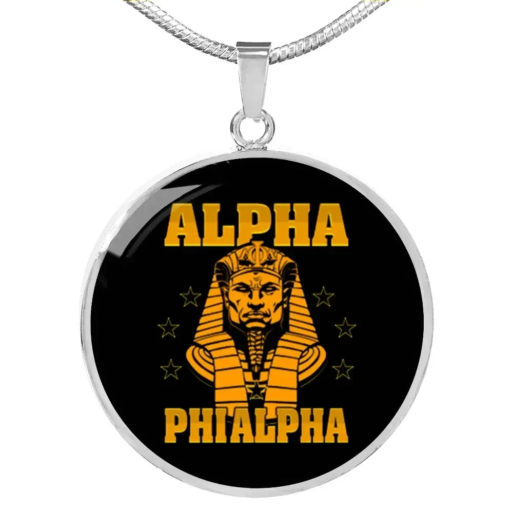 Alpha Phi Alpha Letter Luxury Necklace Circle