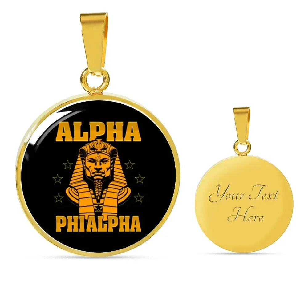 Alpha Phi Alpha Letter Luxury Necklace Circle
