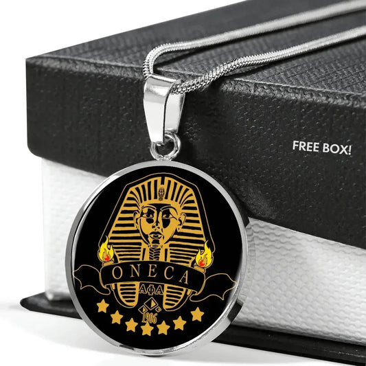 Personalised Alpha Phi Alpha Oneca Luxury Necklace Circle | Africazone.store