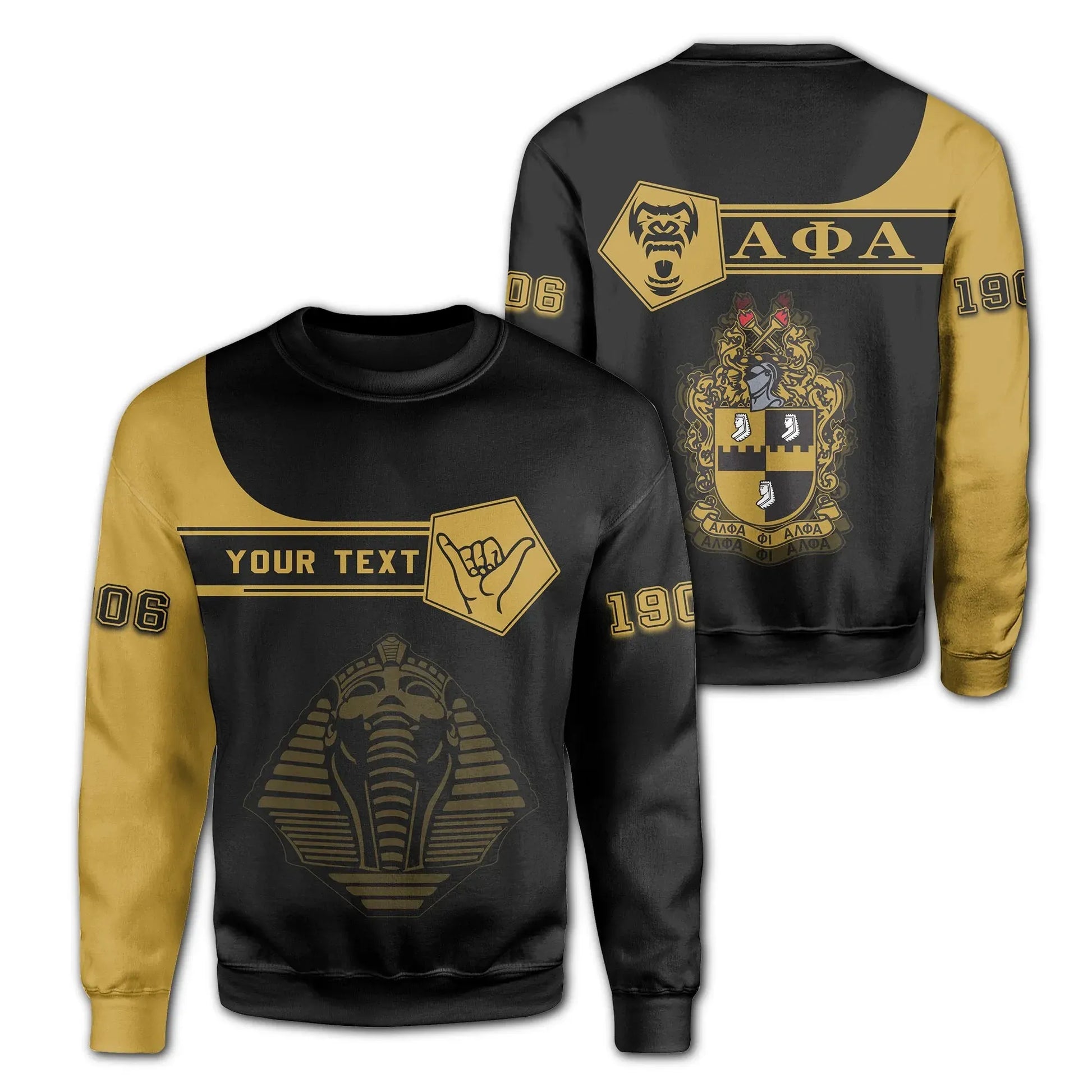 Personalised Alpha Phi Alpha Sweatshirt - Simple Style | Getteestore.com