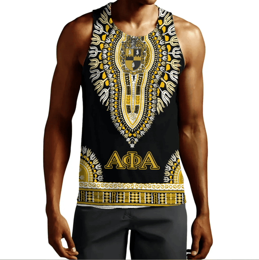 Alpha Phi Alpha Dashiki Men Tank Top | Gettestore.com