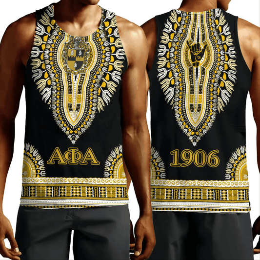 Alpha Phi Alpha Dashiki Men Tank Top | Gettestore.com