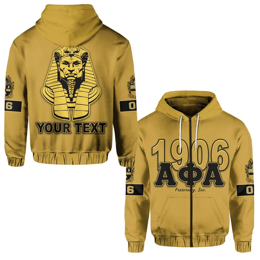 (Custom) Getteestore Hoodie - Alpha Phi Alpha 1906 Zip Hoodie A31