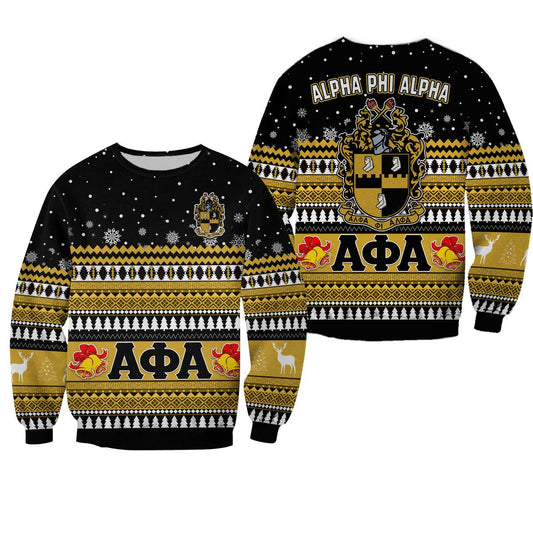 Getteestore Sweatshirt - Alpha Phi Alpha African Pattern Christmas Sweatshirts A31