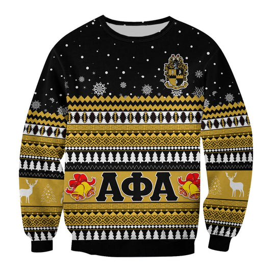 Getteestore Sweatshirt - Alpha Phi Alpha African Pattern Christmas Sweatshirts A31