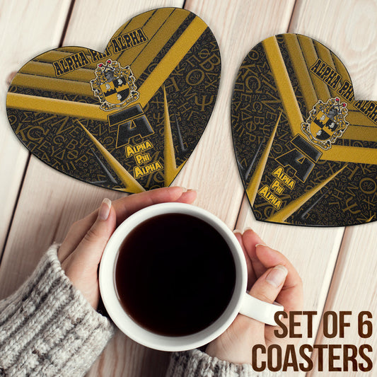 GetteeStore Coasters (Sets of 6) - Alpha Phi Alpha Sporty Style Coasters A35