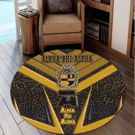 Africa Zone Round Carpet - Alpha Phi Alpha Sporty Style Round Carpet | africazone.store
