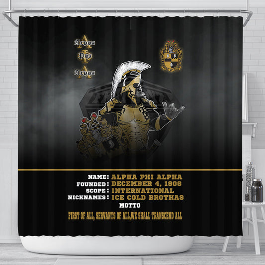 Gettee Shower Curtain - Alpha Phi Alpha Motto Shower Curtain | Gettee
