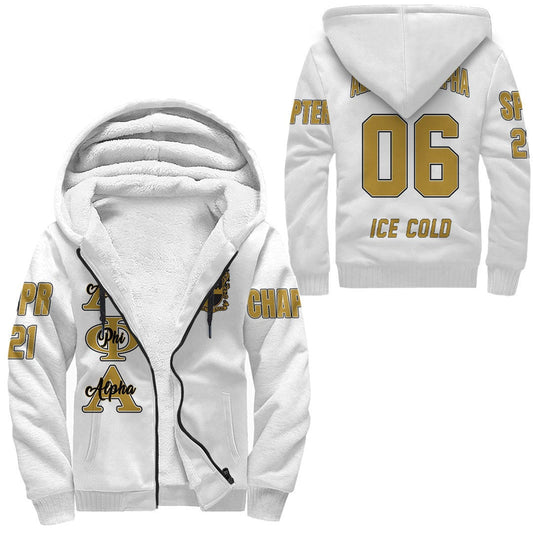 Alpha Phi Alpha ( White ) Sherpa Hoodies | Gettee.com