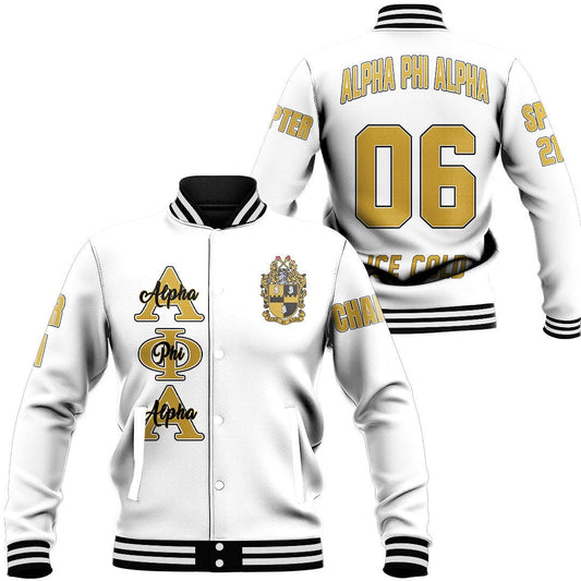 Alpha Phi Alpha ( White ) Baseball Jackets | Gettee.com