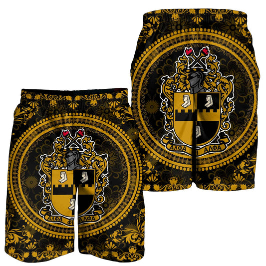 Gettee Clothing - Alpha Phi Alpha Floral Pattern Men Short A35