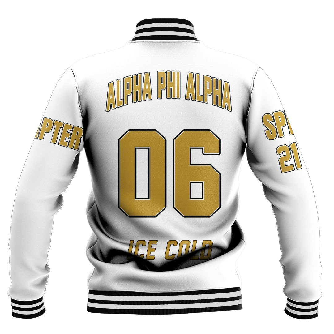 Alpha Phi Alpha ( White ) Baseball Jackets | Gettee.com