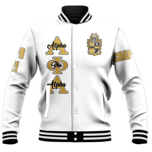 Alpha Phi Alpha ( White ) Baseball Jackets | Gettee.com