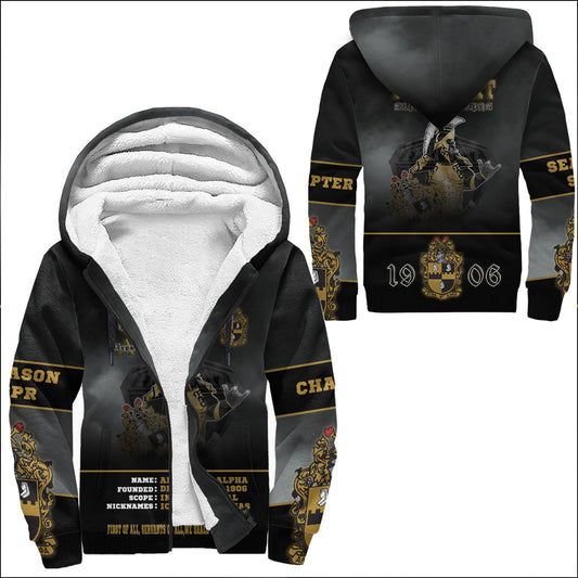 Gettee Clothing - Alpha Phi Alpha Motto Sherpa Hoodies A35 | Gettee