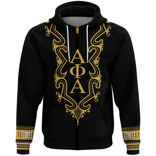 Alpha Phi Alpha Hye Won Hye Dashiki Zip Hoodie | Gettee.com