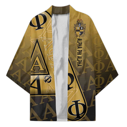Gettee Clothing - Alpha Phi Alpha Letters Pattern Kimono A35 | Gettee