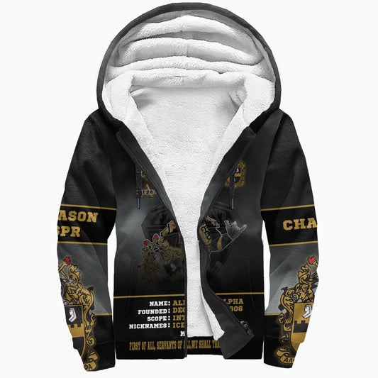 Gettee Clothing - Alpha Phi Alpha Motto Sherpa Hoodies A35 | Gettee