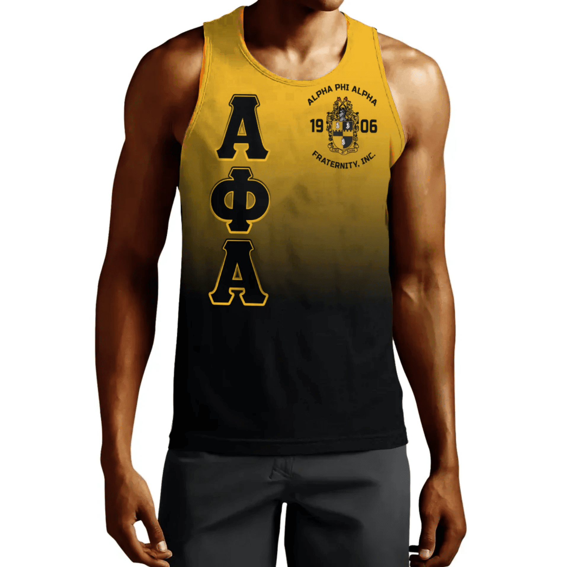 Alpha Phi Alpha Gradient Men Tank Top | Africazone.store