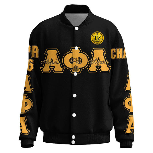 Getteestore Clothing - Alpha Phi Alpha - Tau Zeta Chapter Thicken Stand-Collar Jacket A7 | Getteestore
