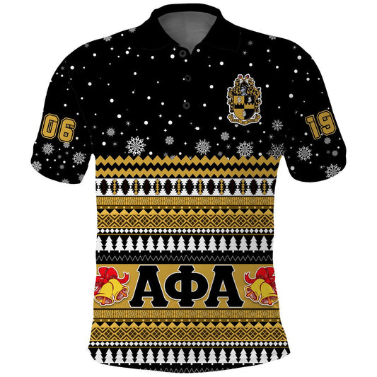 Getteestore Polo Shirt - Alpha Phi Alpha African Pattern Christmas Polo Shirts A31