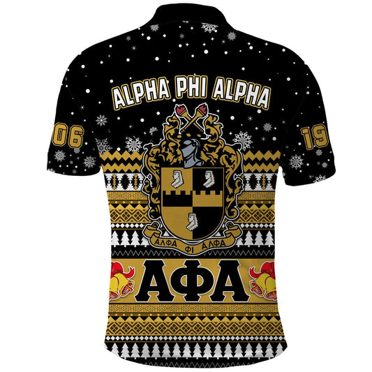 Getteestore Polo Shirt - Alpha Phi Alpha African Pattern Christmas Polo Shirts A31