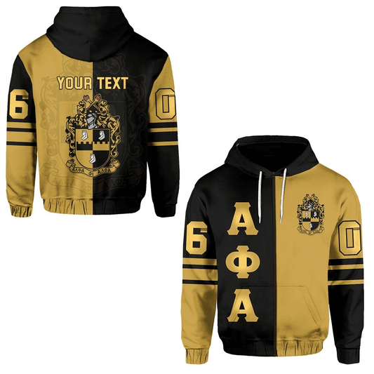 (Custom) Getteestore Hoodie - Alpha Phi Alpha Half Style Zip Hoodie A31