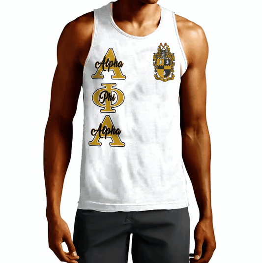 Alpha Phi Alpha ( White ) Men Tank Top | Getteestore.com