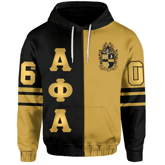 (Custom) Getteestore Hoodie - Alpha Phi Alpha Half Style Zip Hoodie A31