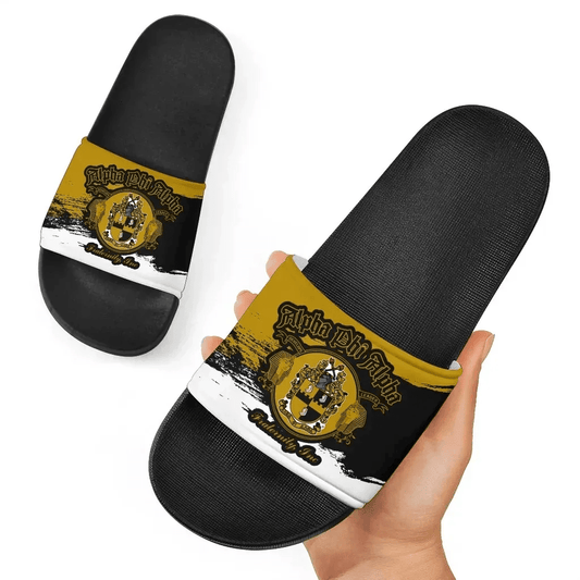 Alpha Phi Alpha Slide Sandals Paint Style | Getteestore.com