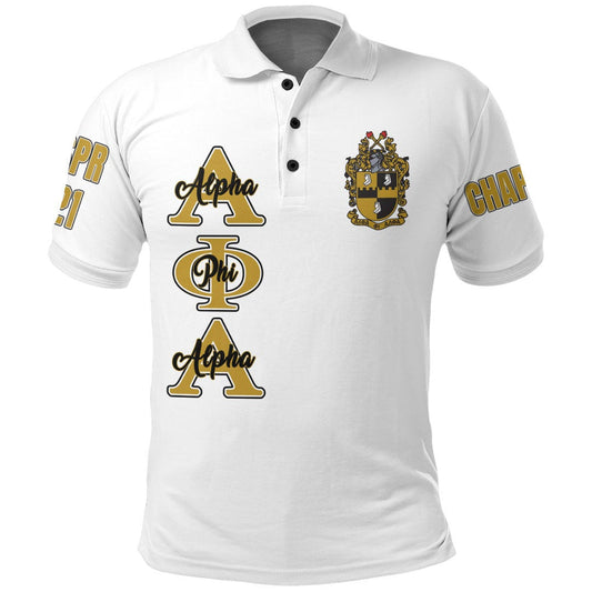 Alpha Phi Alpha ( White ) Polo Shirts | Getteestore.com