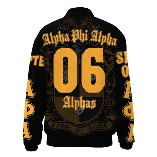 Getteestore Clothing - Alpha Phi Alpha - Gamma Chi Lambda Chapter Thicken Stand-Collar Jacket A7 | Getteestore