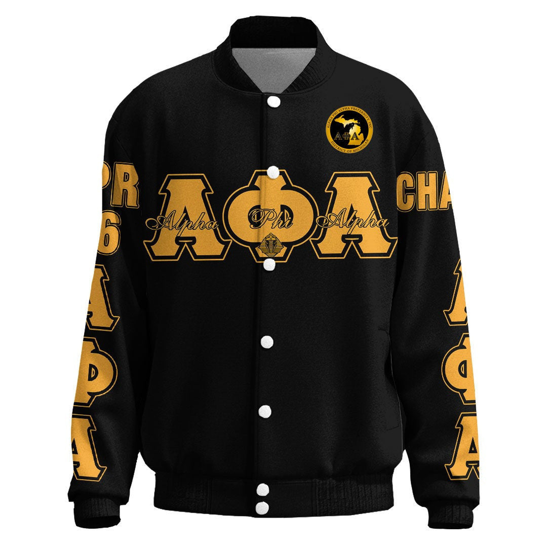 Getteestore Clothing - Alpha Phi Alpha - Michigan District Alphas Thicken Stand-Collar Jacket A7 | Getteestore