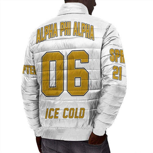 Alpha Phi Alpha ( White ) Padded Jacket| Getteestore.com