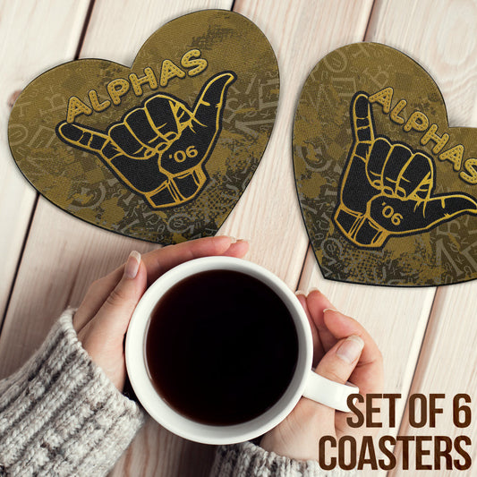 Getteestore Coasters (Sets of 6) - Alpha Phi Alpha Sport Style Coasters A31