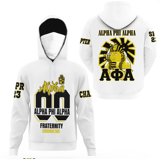 Getteestore Hoodie Gaiter - (Custom)  Alpha Phi Alpha Fraternity and Sphinx A35