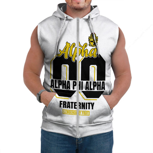 Getteestore Sleeveless Hoodie - (Custom)  Alpha Phi Alpha Fraternity and Sphinx A35