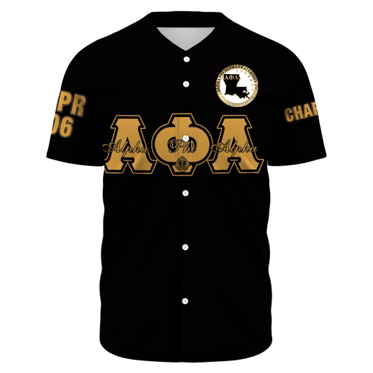 GetteeStore Jersey - Alpha Phi Alpha Louisiana District of Alpha Phi Alpha Fraternity Baseball Jersey A7
