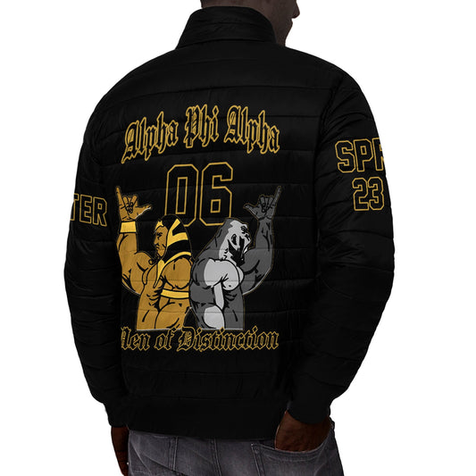 Getteestore Padded Jacket - Alpha Phi Alpha Hand Sign Fraternity