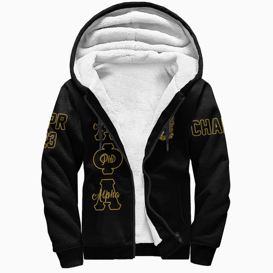 Getteestore Sherpa Hoodies - Alpha Phi Alpha Hand Sign Fraternity