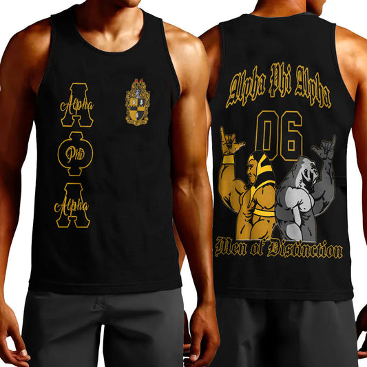 Getteestore Tank Top - Alpha Phi Alpha Hand Sign Fraternity